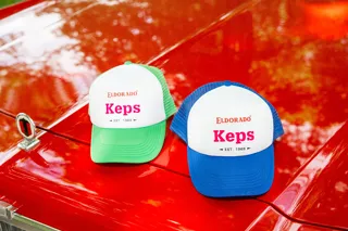 Grön och blå keps