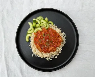 Kycklingkebabgryta med ris