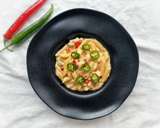 Pasta med sweetchilikyckling